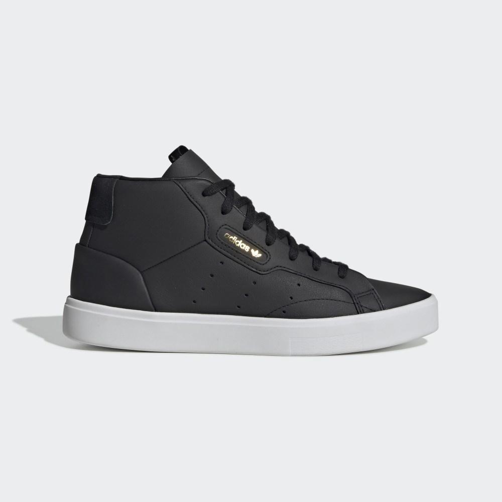 Originals Adidas Sleek Mid Dama Romania - Negrii/Albi EE4727